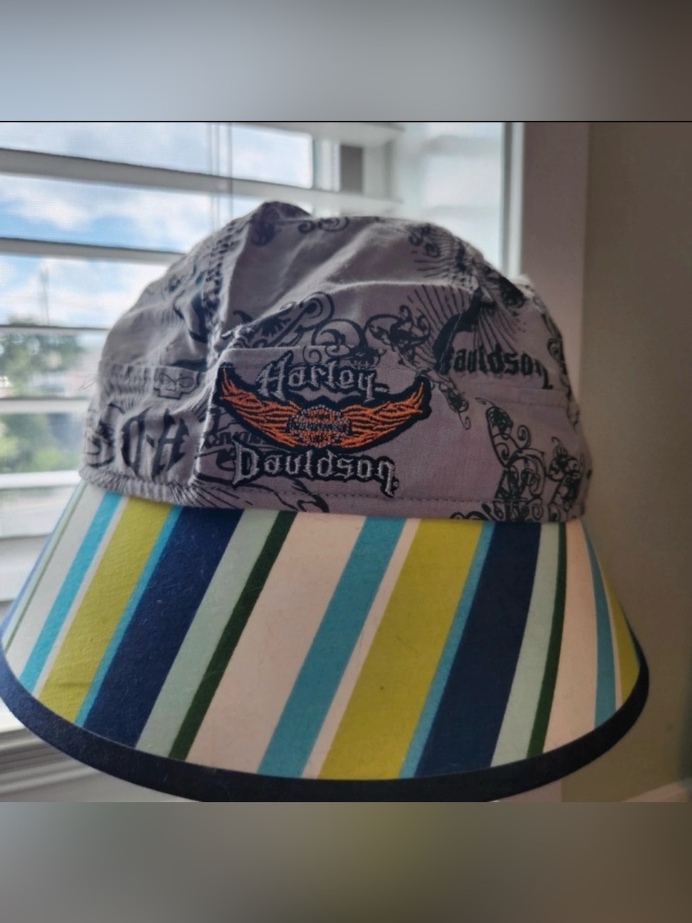 Harley Davidson Skull Cap Gray/Black